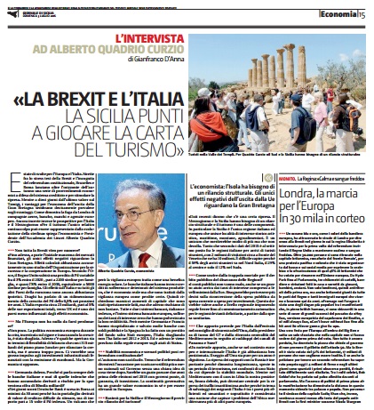 Alberto Quadrio Curzio la Brexit e l'Italia