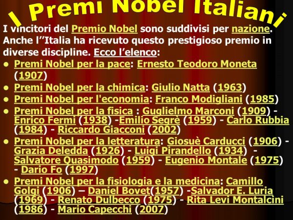 Italia no Nobel