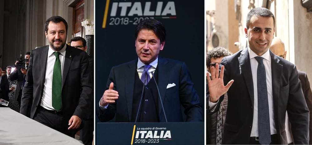 Governo triunvirato Conte Di Maio Salvini