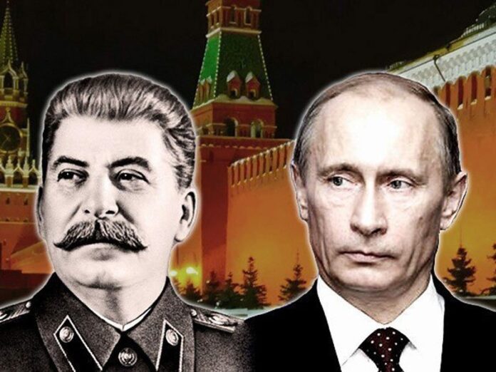 Putin nuovo attacco a Kiev e continuità con Stalin