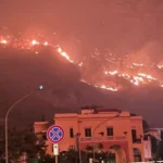 Prove d’apocalisse tempeste al nord inferno di fuoco in Sicilia