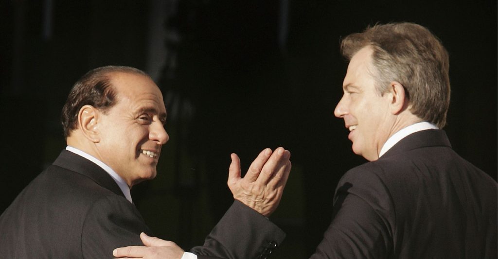 Tony Blair battezza la nascita della Silvio Berlusconi editore