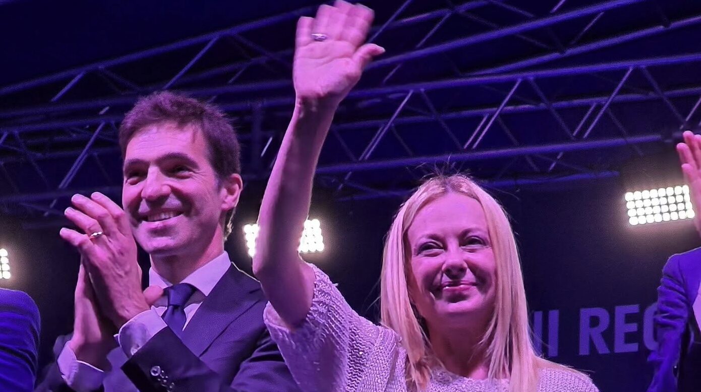 Francesco Acquaroli e Giorgia Meloni