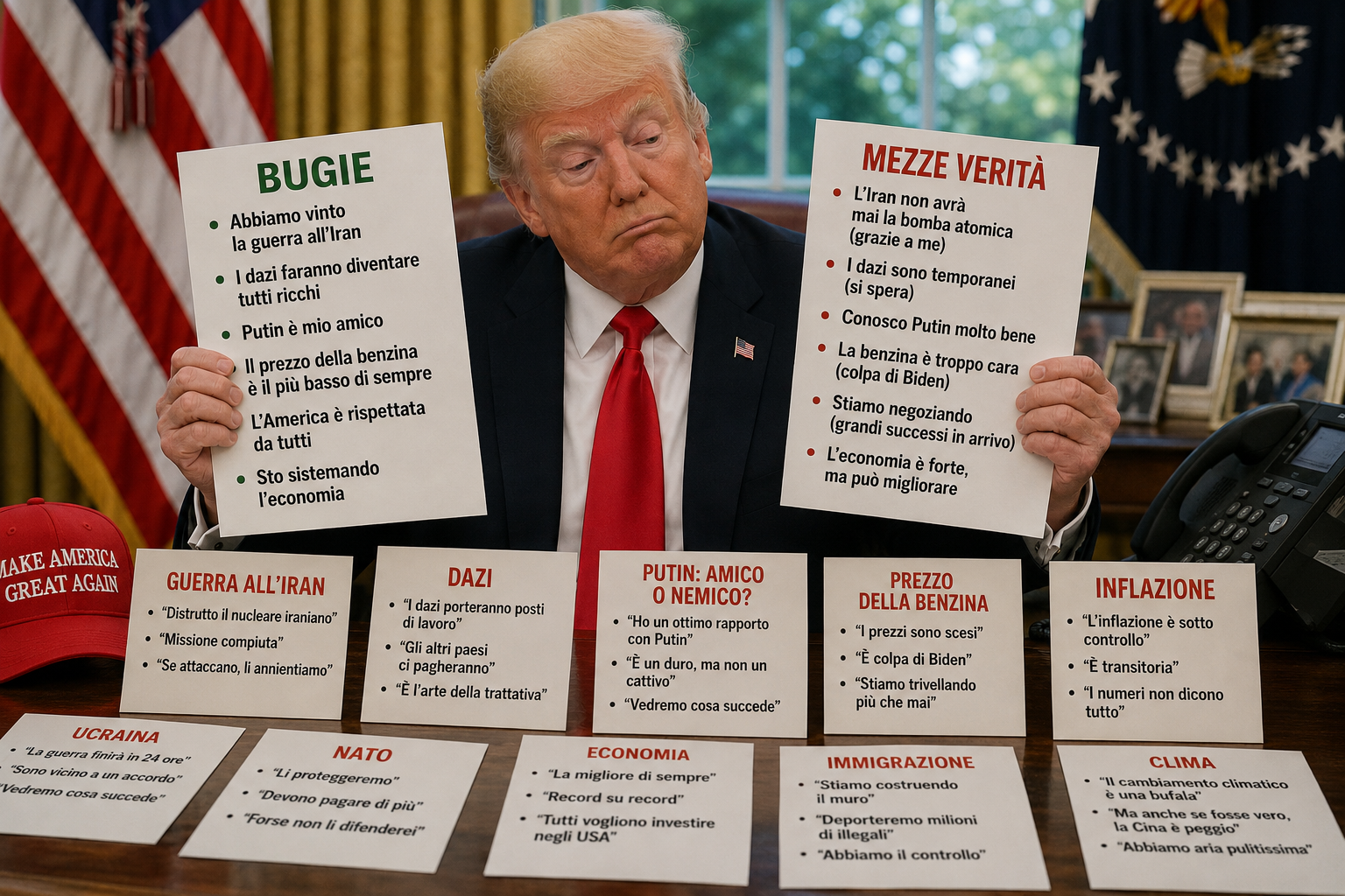 Che succede se il Presidente degli Stati Uniti non riesce a dire la verità ?