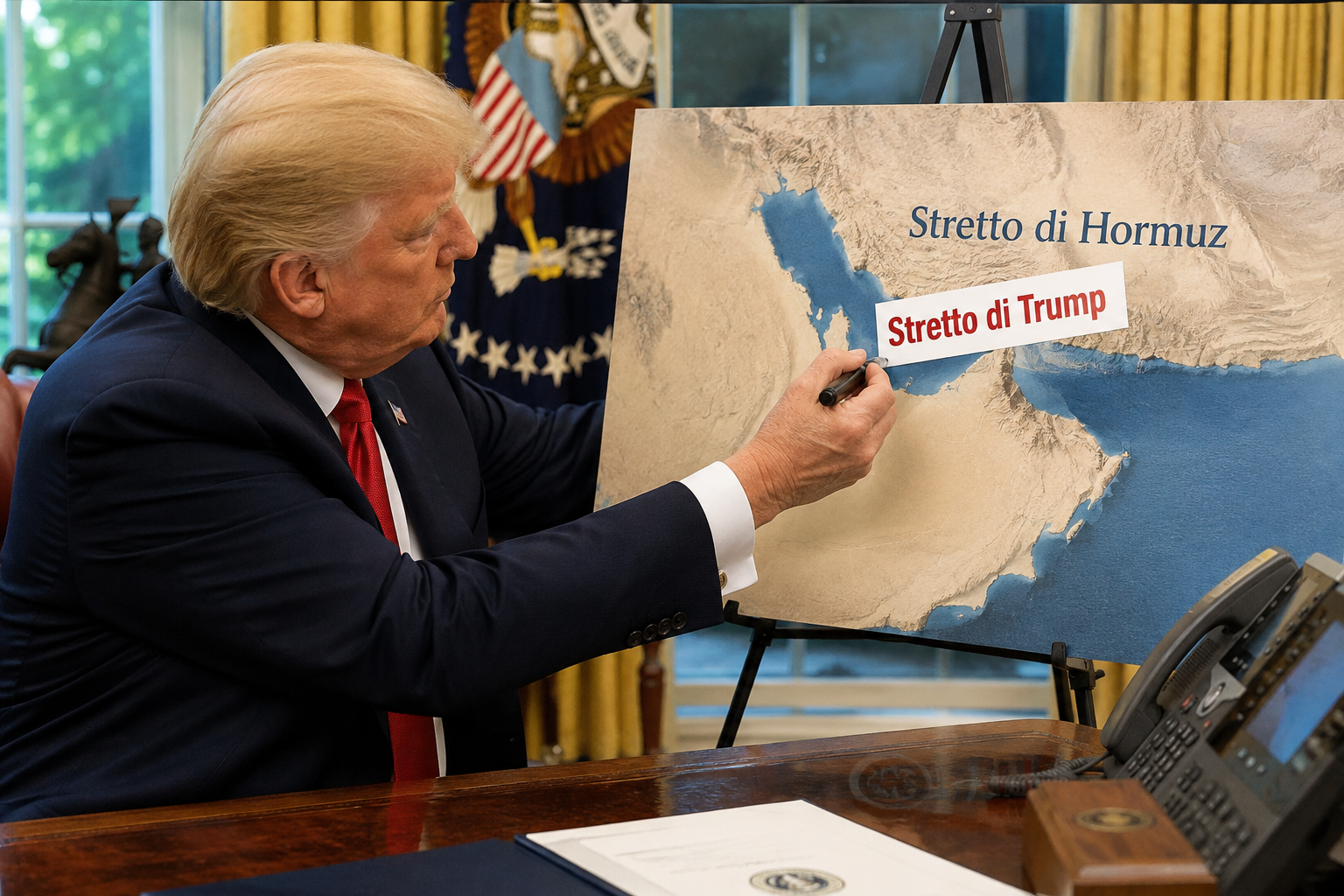 La penultima di the Donald: lo Stretto di Hormuz si chiamerà stretto di Trump