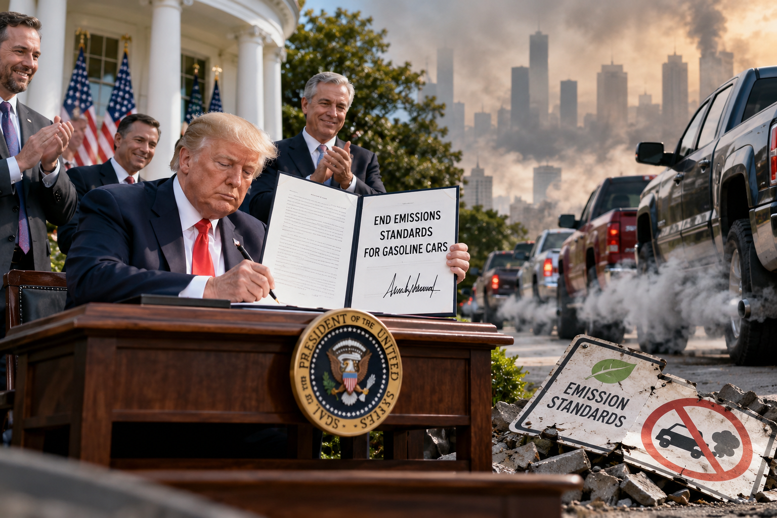 La penultima di Trump: abolisce i limiti all'inquinamento delle auto
