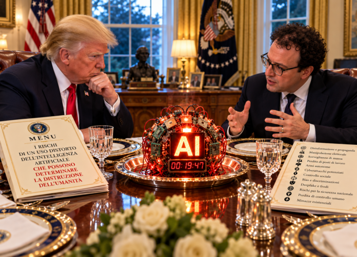 Intelligenza artificiale che fare ? Ne hanno discusso a cena alla Casa Bianca il Presidente Trump e l'Ad di Anthropic Dario Amodei
