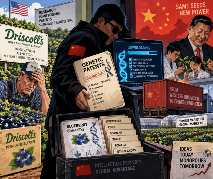 Mirtilli made in Cina col brevetto genetico rubato alle multinazionali occidentali