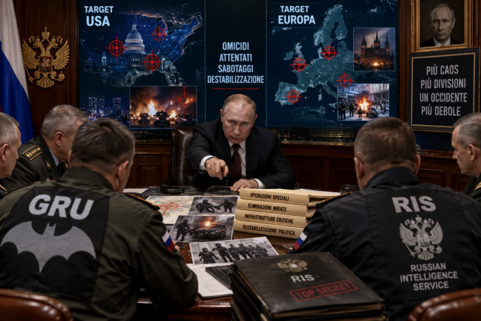 Rendering delle attività della rete delle spie russe all'estero