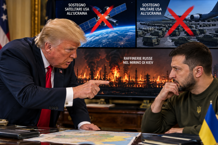 Il ricatto di Trump: Kiev costretta a interrompere gli attacchi alle raffinerie russe