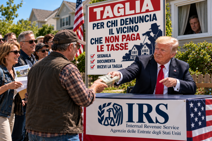 La penultima di Trump: soldi ai delatori che denunciano chi non paga le tasse